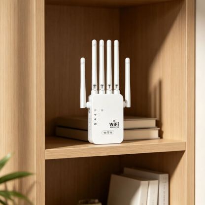 Six-antenna wireless signal amplifier