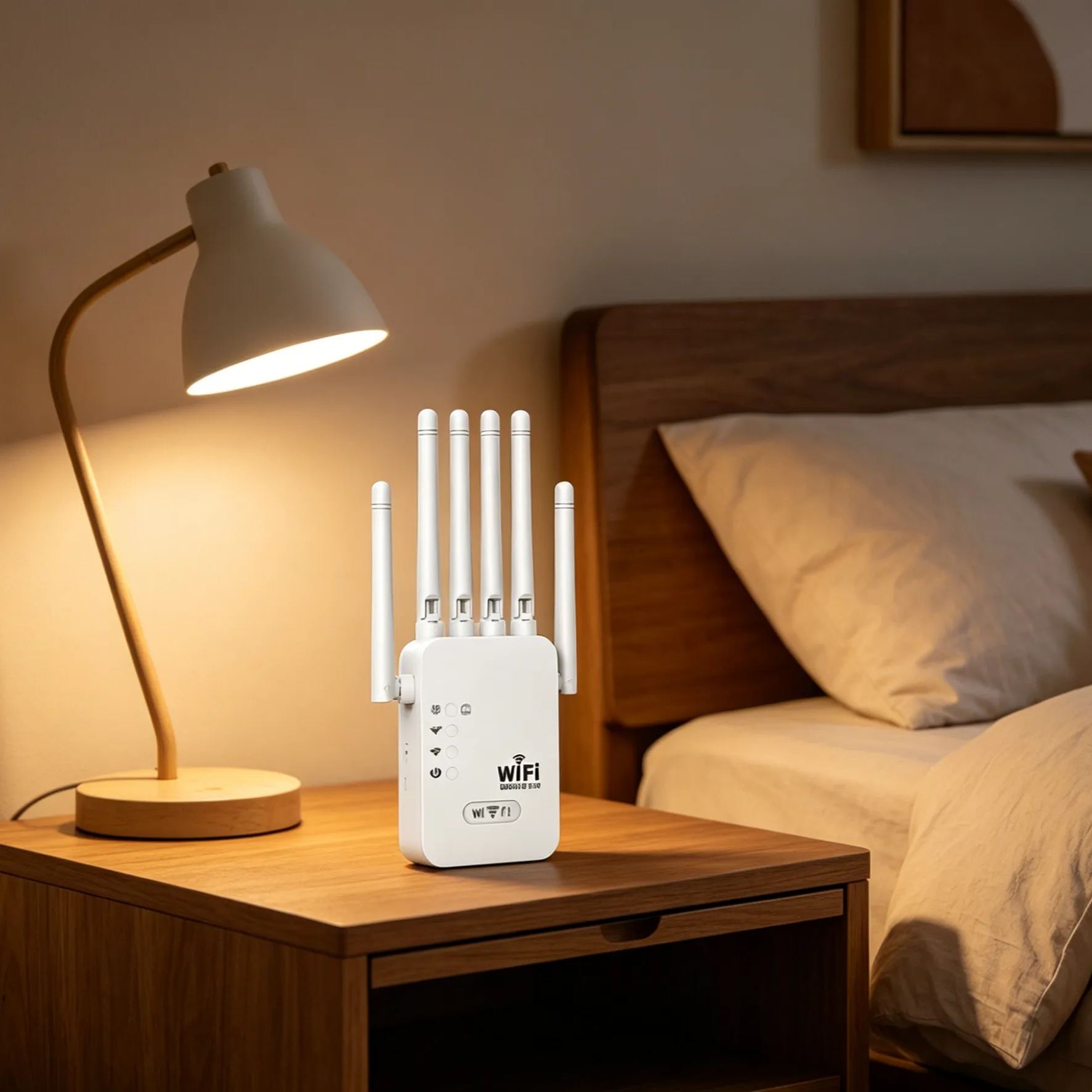 Six-antenna wireless signal amplifier
