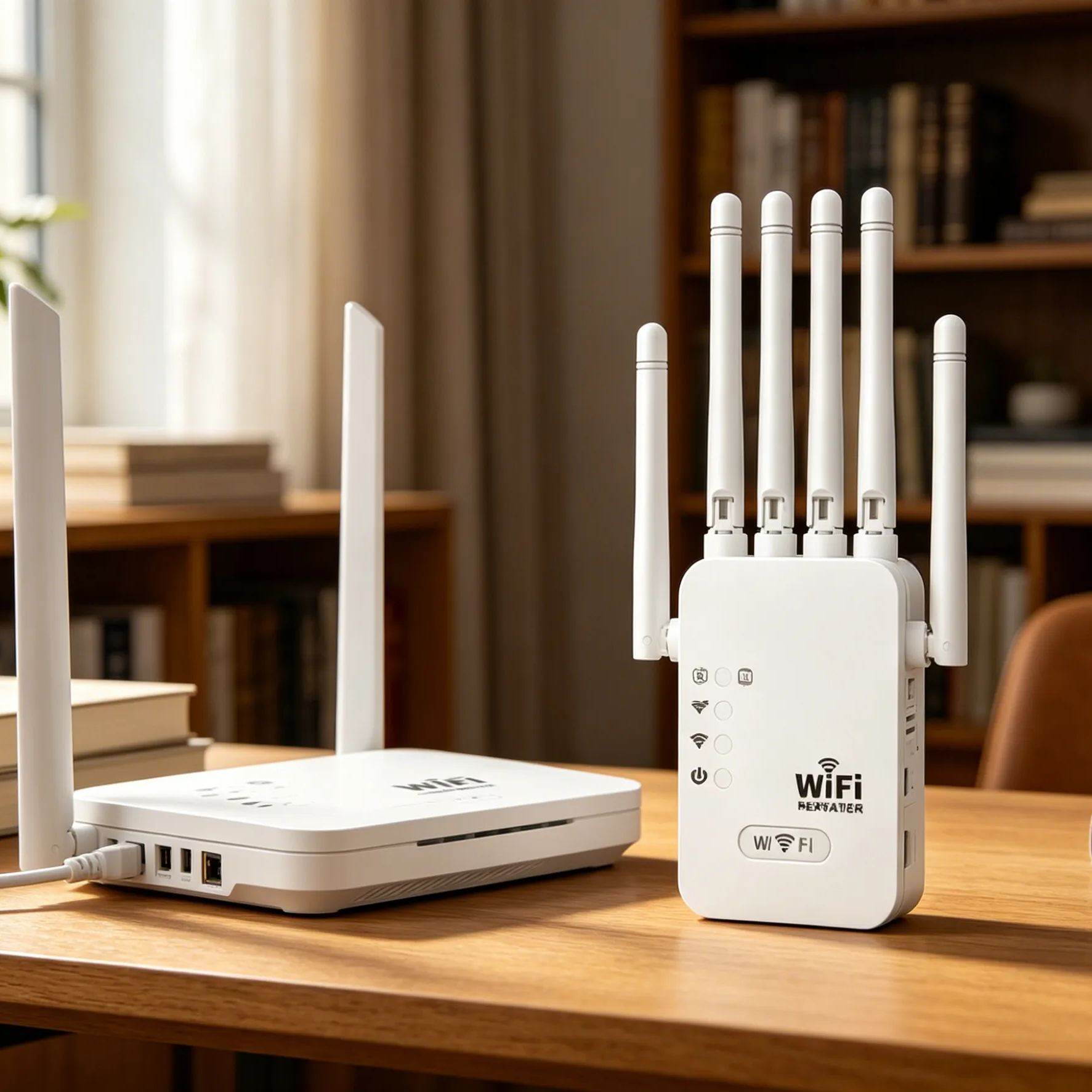 Six-antenna wireless signal amplifier