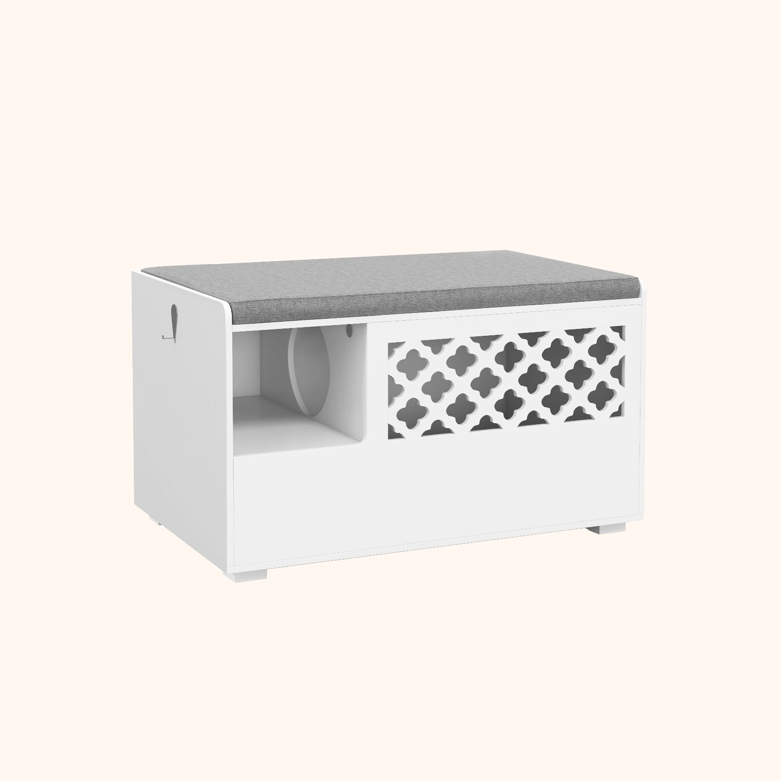 Furfurst Cat Litter Box Enclosure with Removable Cushion for Pets