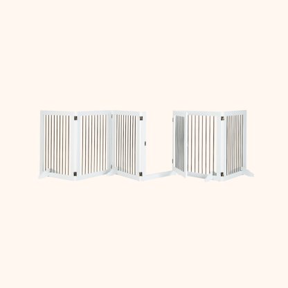 Furfurst Freestanding 6-Panel Dog Gate with Stainless Steel for Pet