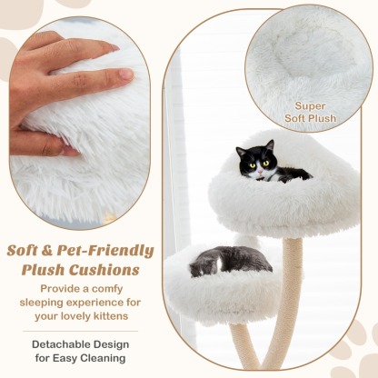 Furfurst 178cm Multi-Level Cat Activity Center with 3 Warm Perches for Cat