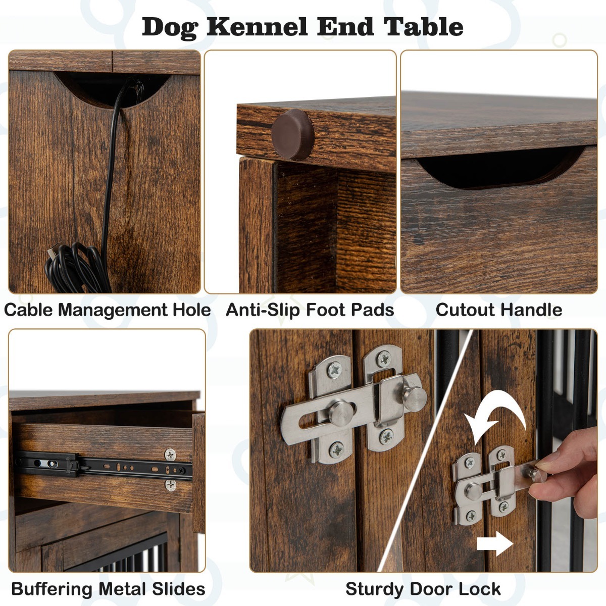 2-In-1 Furniture Dog Crate with Drawer