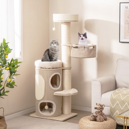 Furfurst 155CM Tall Multi-level Cat Tower for Indoor Cats