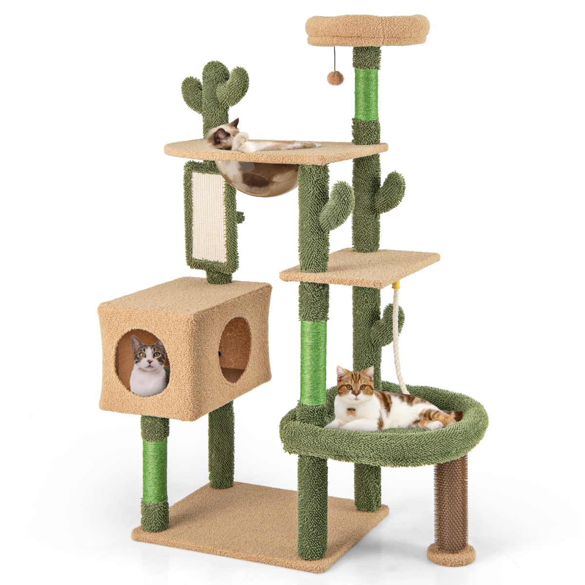 Furfurst 150cm Cactus Cat Tree for Indoor Cats with Sisal Scratching Posts and Board