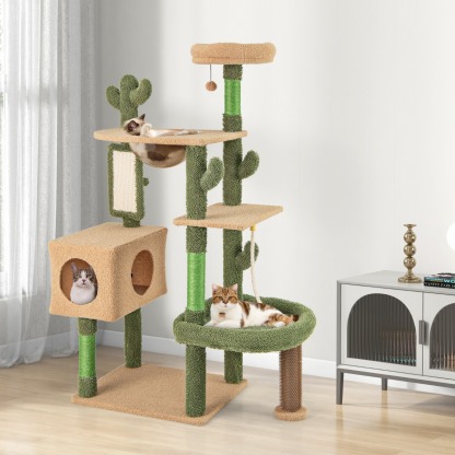 Furfurst 150cm Cactus Cat Tree for Indoor Cats with Sisal Scratching Posts and Board