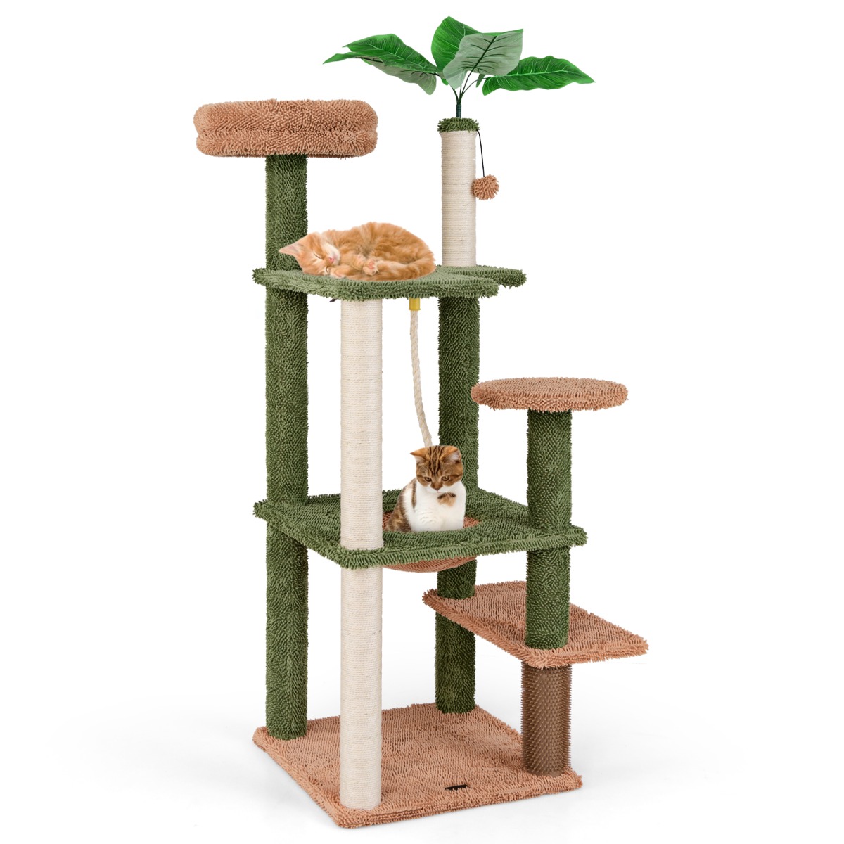 Furfurst 1.5m Cat Tree with Sisal Scratching Posts and Rope for Indoor Cats
