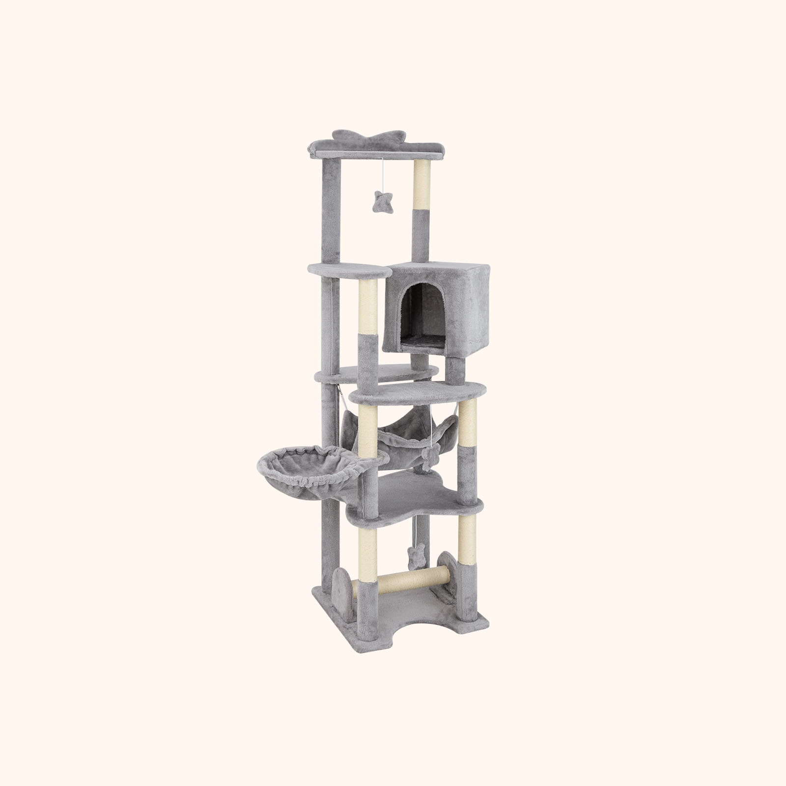 Furfurst 176cm Tall Multi-level Cat Tree Cat Tower with Top Perch