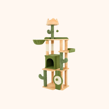 Furfurst 160cm Multi-level Cactus Cat Tree with Sisal Scratching Posts