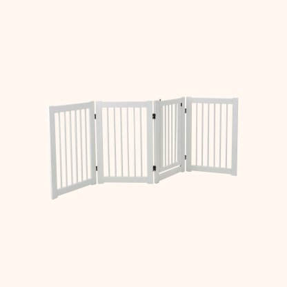 Furfurst 4 Panel Folding Dog Fence with Walk Through Door