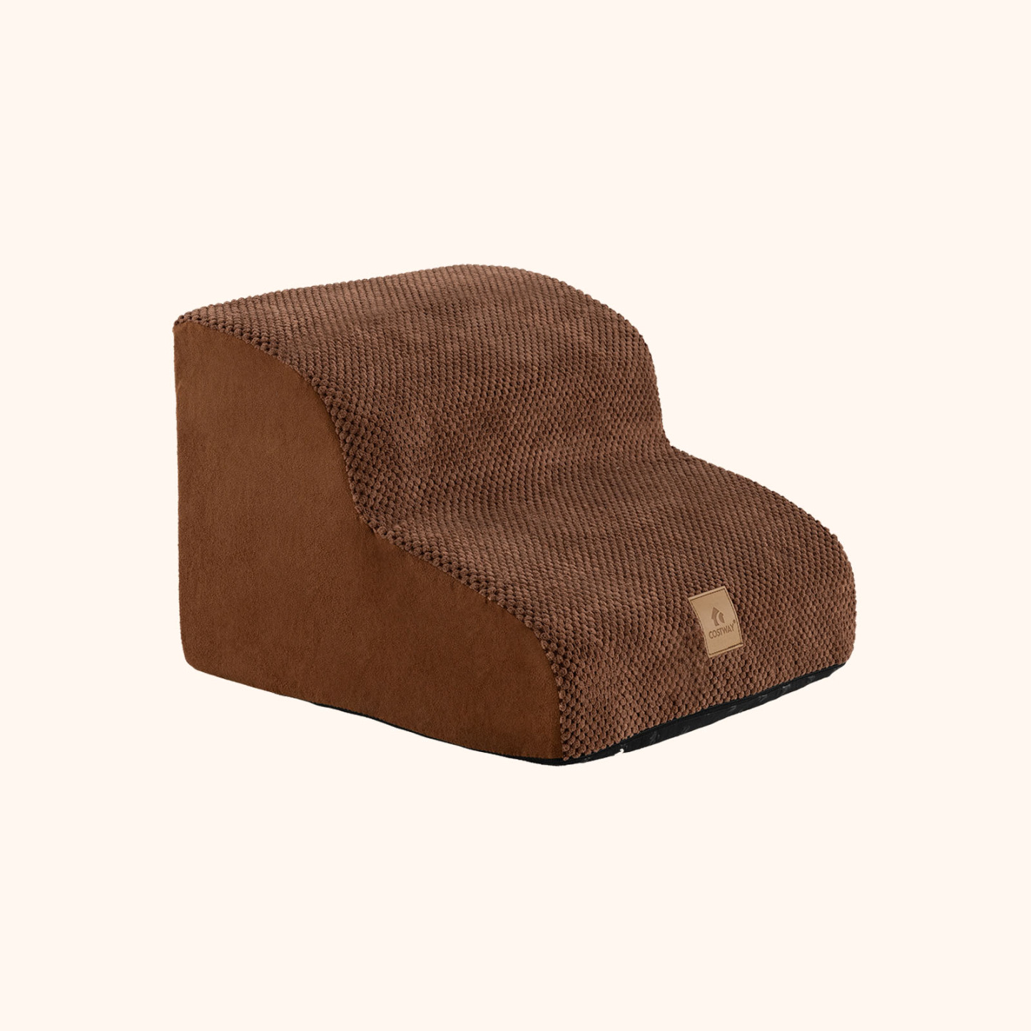 Furfurst 2-Tier High-Density Foam Dog Ramp Pet Stairs with Washable Cover