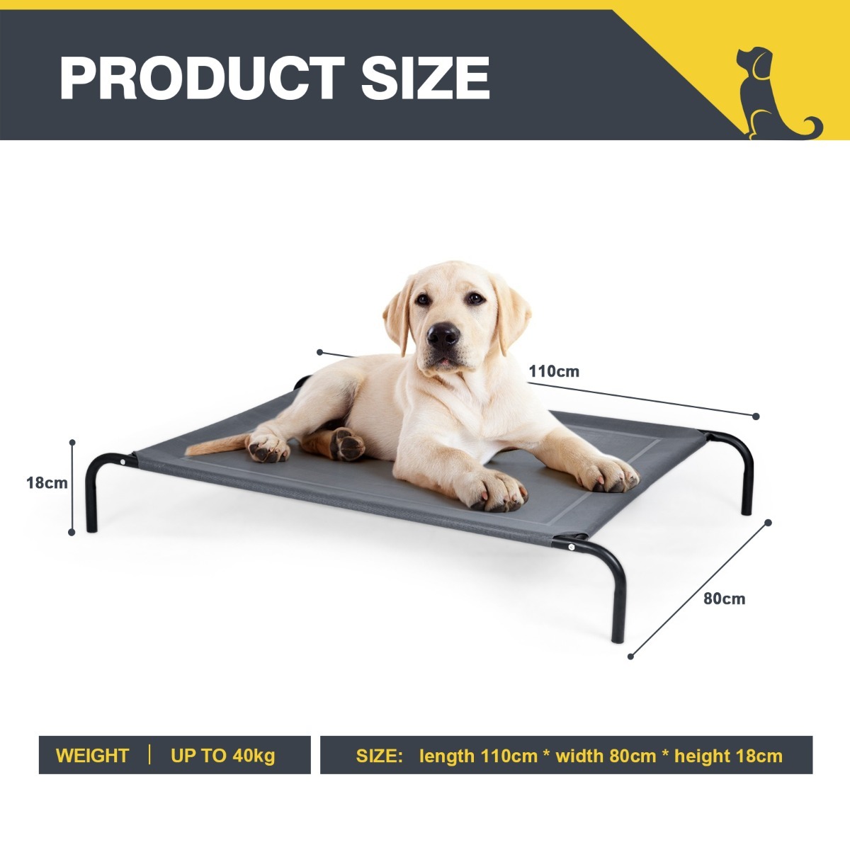 Elevated Pet Bed for Large Dogs Cot for Indoor & Outdoor-FURFURST