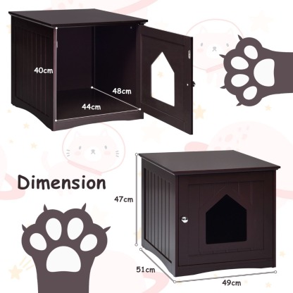 Furfurst Cat Hidden Litter Enclosure Box