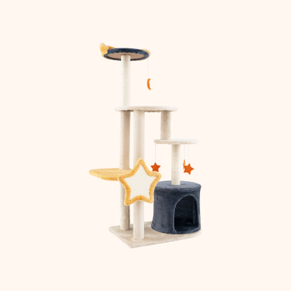 Furfurst 128cm Multi-level Cute Cat Tree for Indoor Cats