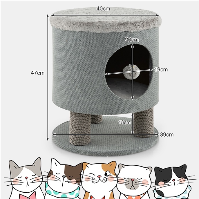 Furfurst Cat Condo Stool Pet House Ottoman Bed for Indoor Cats