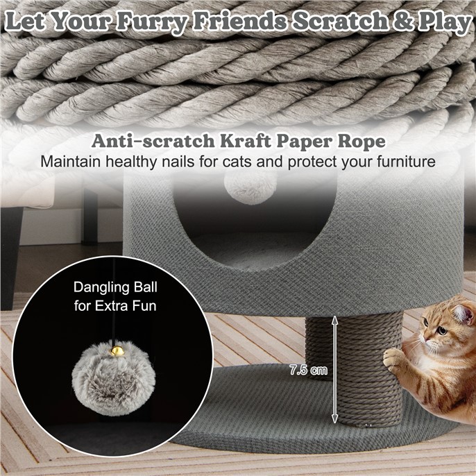 Furfurst Cat Condo Stool Pet House Ottoman Bed for Indoor Cats