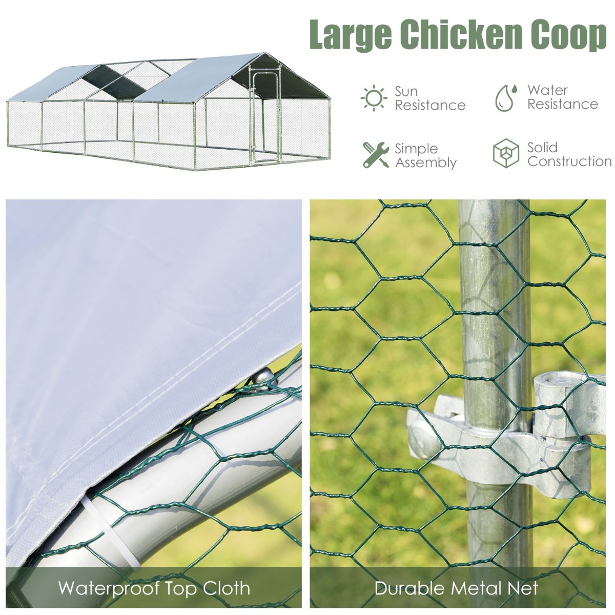 Large Walk In Chicken Coop Run House