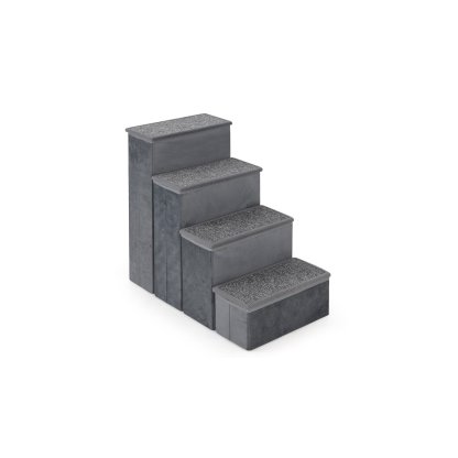 Furfurst 4-Step Non-slip Foldable Dog Ramp with Adjustable Steps