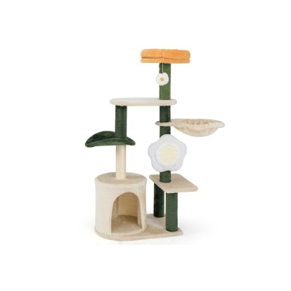 Furfurst Flower Cat Tree for Indoor Kitty Tower with Plush Top Perch