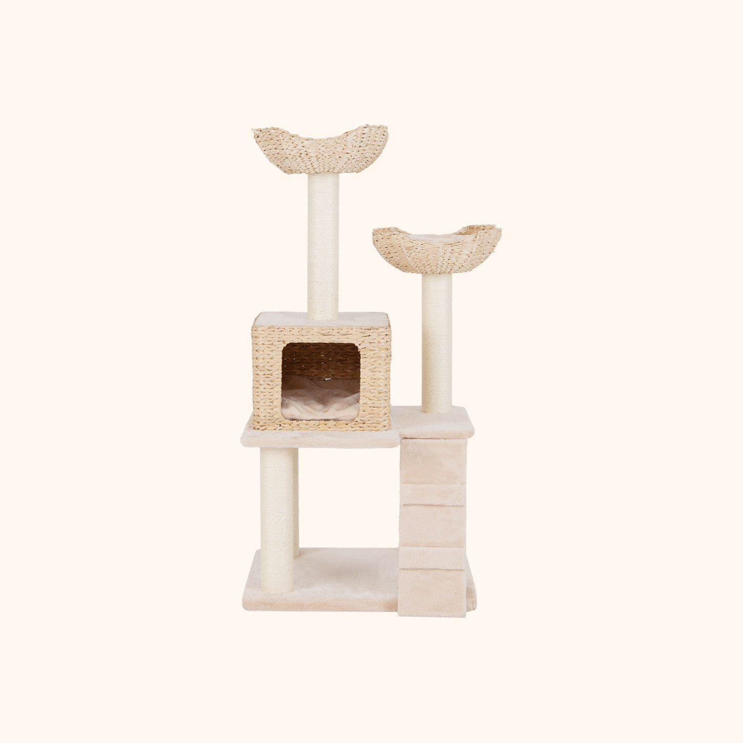 Furfurst 122cm Cattail Cat Tower with Sisal Scratching Posts Perch Condo