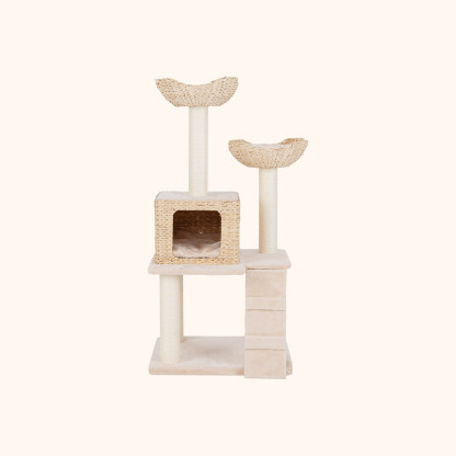 Furfurst 122cm Cattail Cat Tower with Sisal Scratching Posts Perch Condo