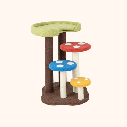 Furfurst Cat Tree Mushroom Cat Tower for Indoor Cats with Scratching Post