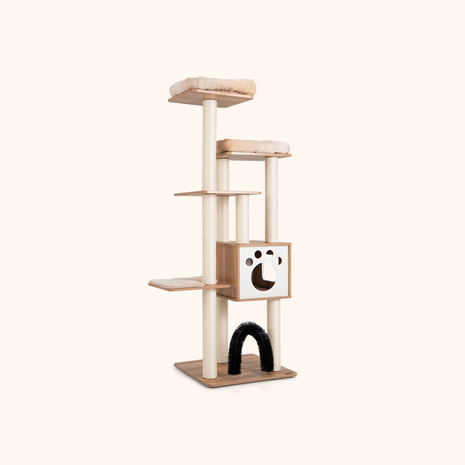 Furfurst Multi-Level Tall Modern Cat Tree with 2 Top Plush Perches