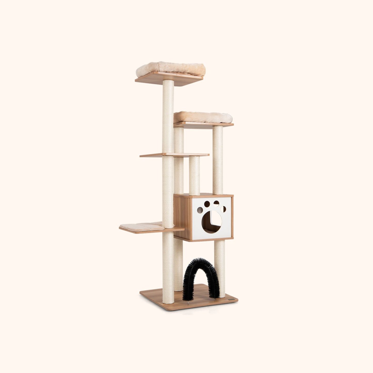 Furfurst Multi-Level Tall Modern Cat Tree with 2 Top Plush Perches