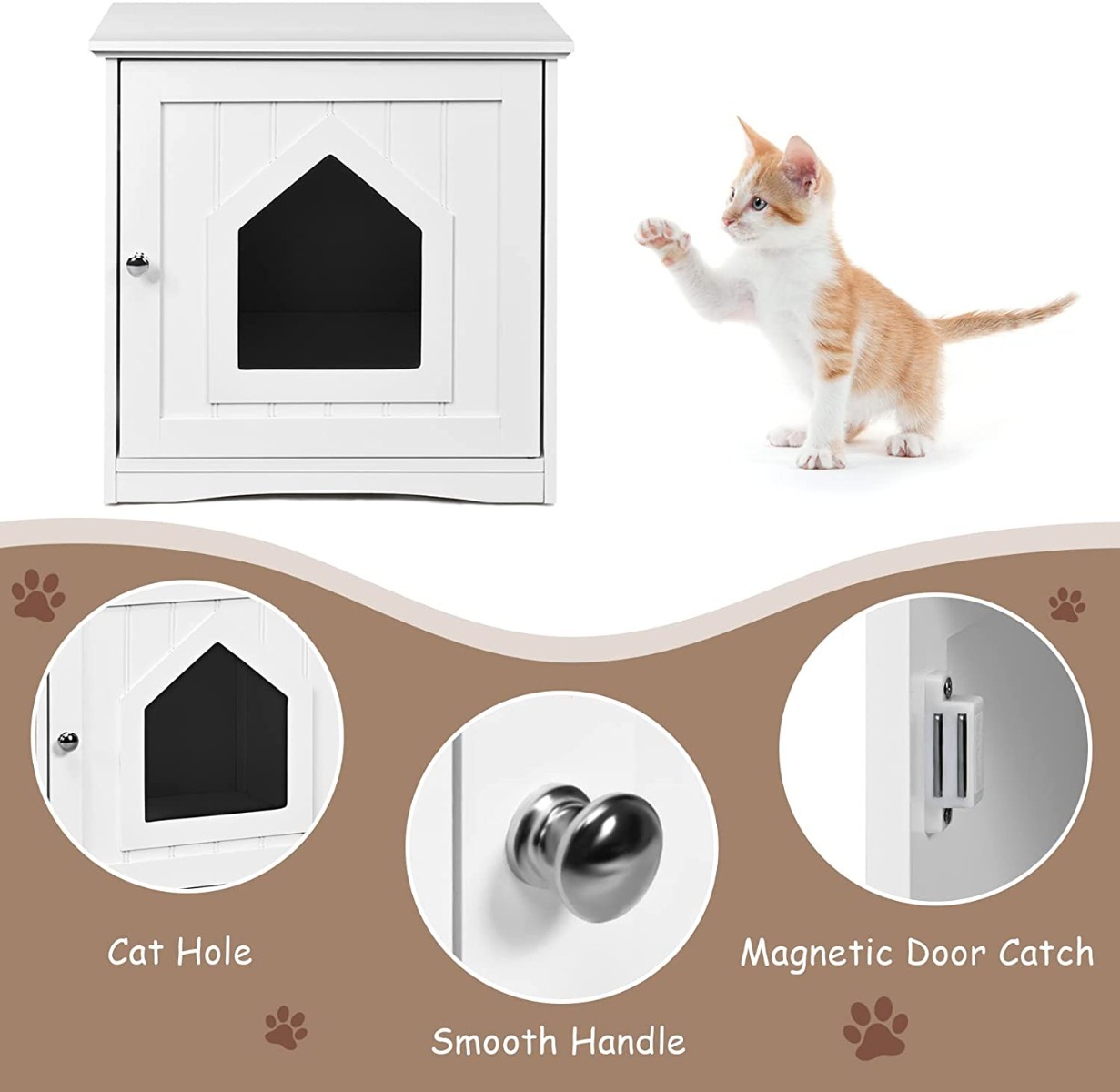Cat Hidden Litter Enclosure Box