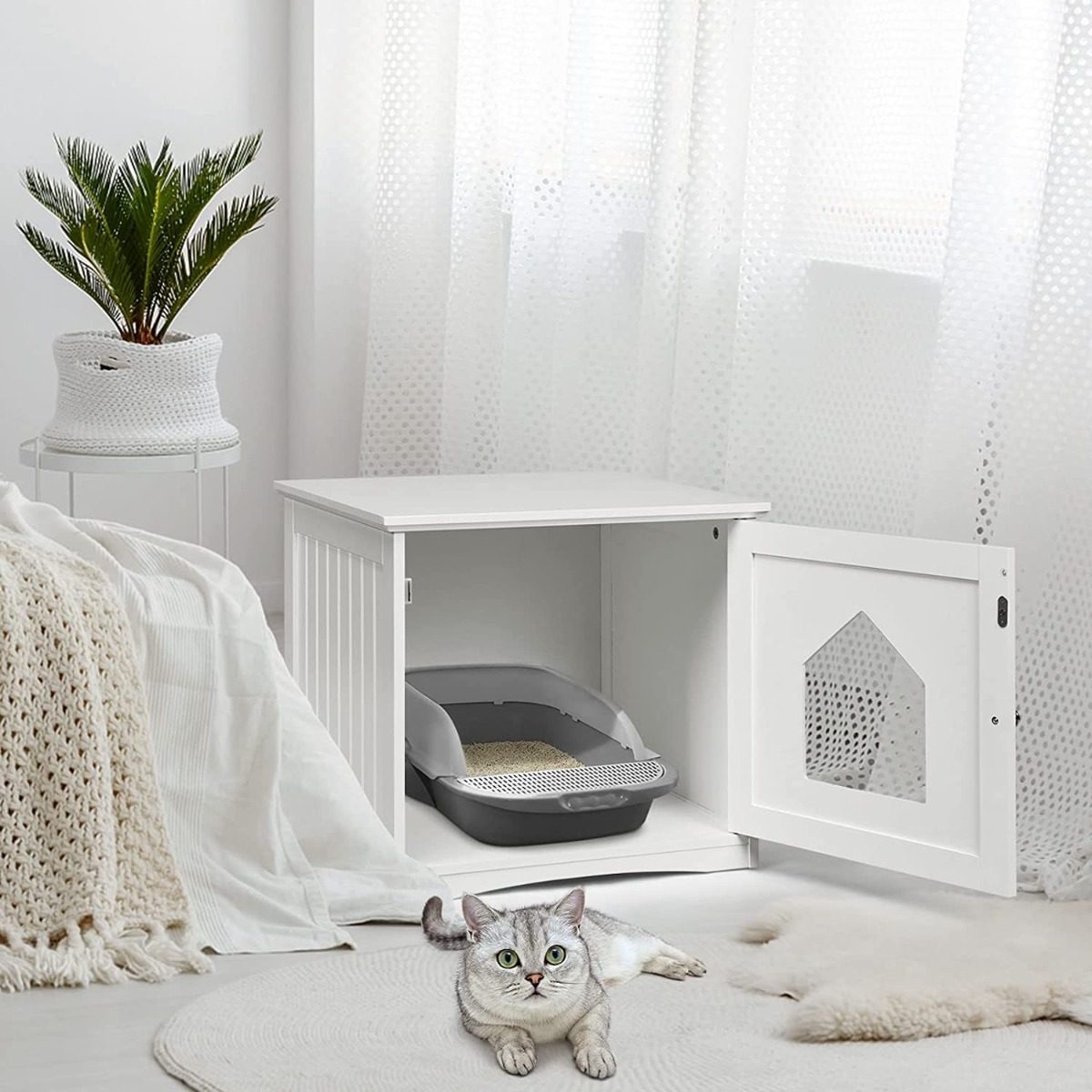 Cat Hidden Litter Enclosure Box