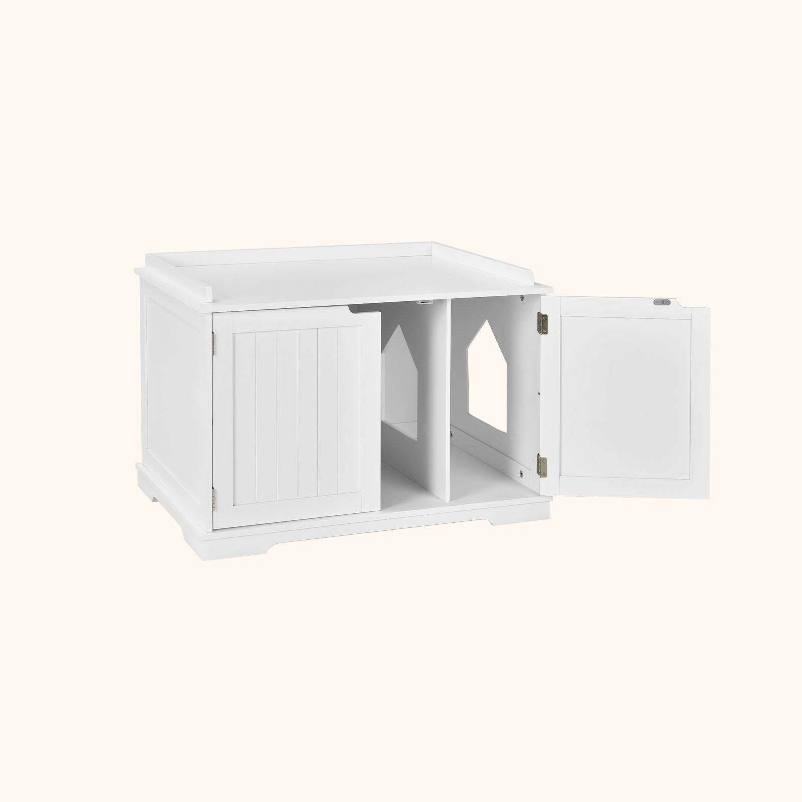 Furfurst Cat Litter Box with Magnetic Door and Adjustable Partition