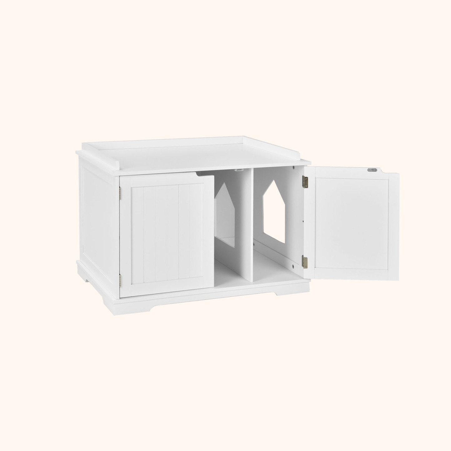 Furfurst Cat Litter Box with Magnetic Door and Adjustable Partition