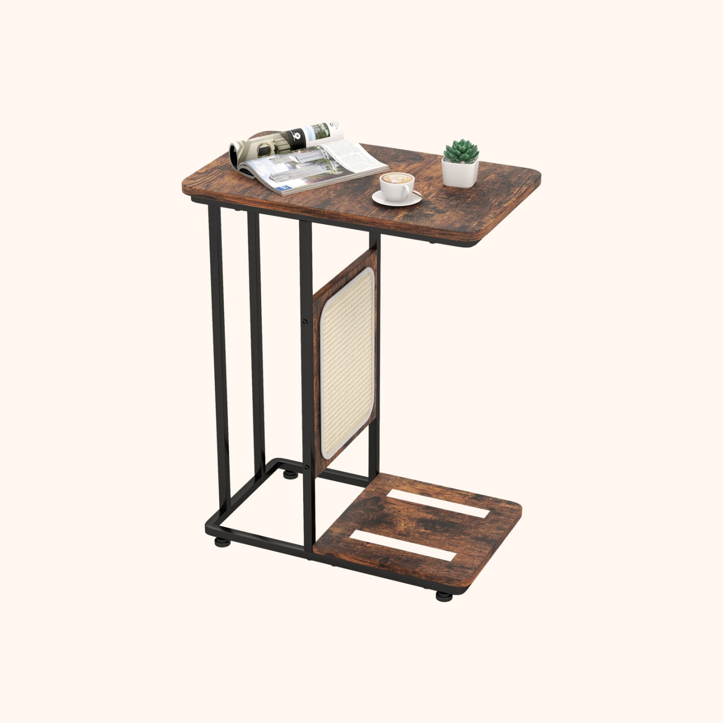 Furfurst Cat Tree and End Table with Scratching Board for Living Room Bedroom