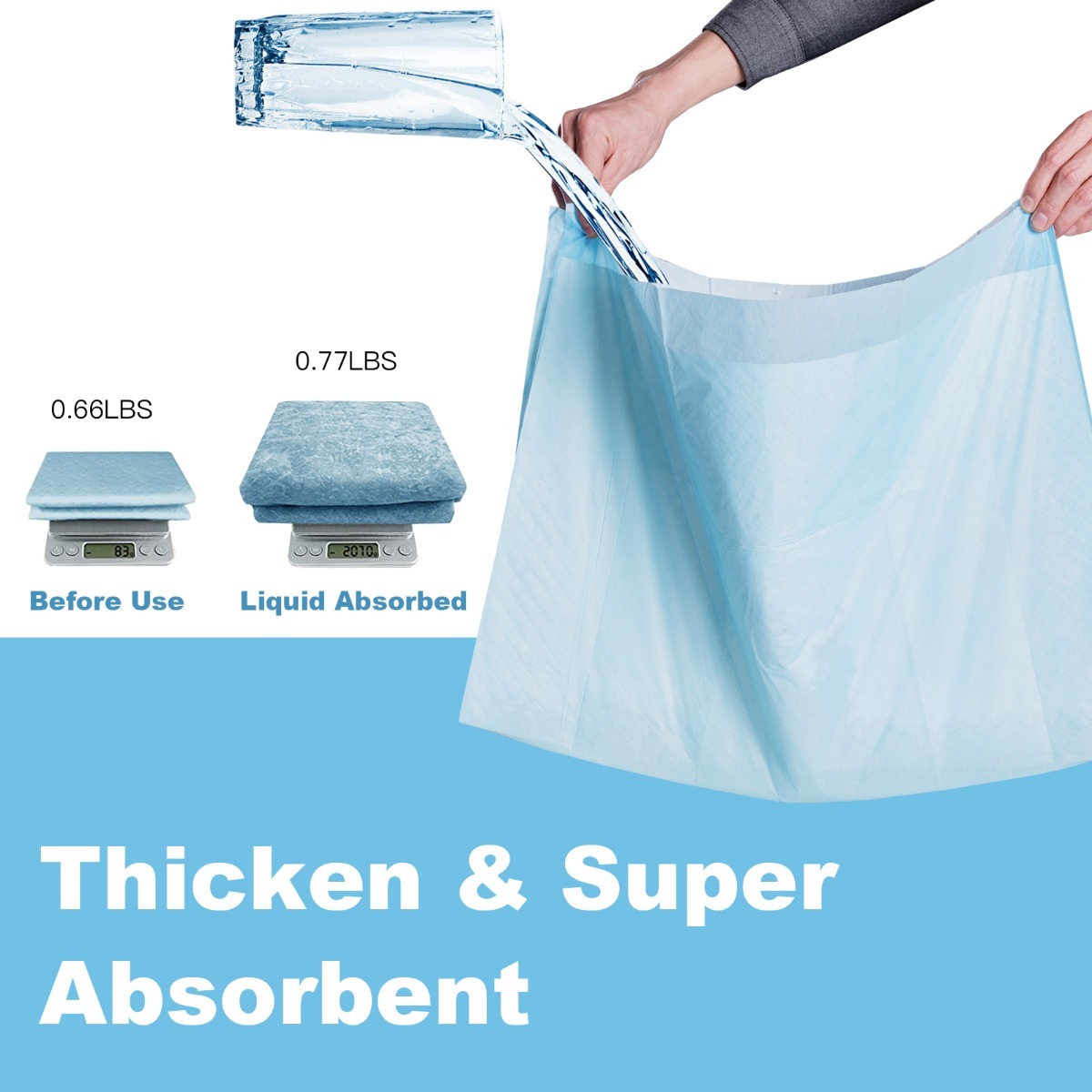 150 Pieces Training Puppy Pee Pads with Super Absorbent for Doggies