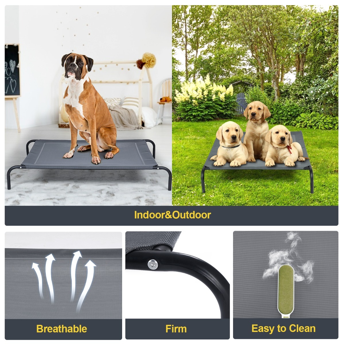 Elevated Pet Bed for Large Dogs Cot for Indoor & Outdoor