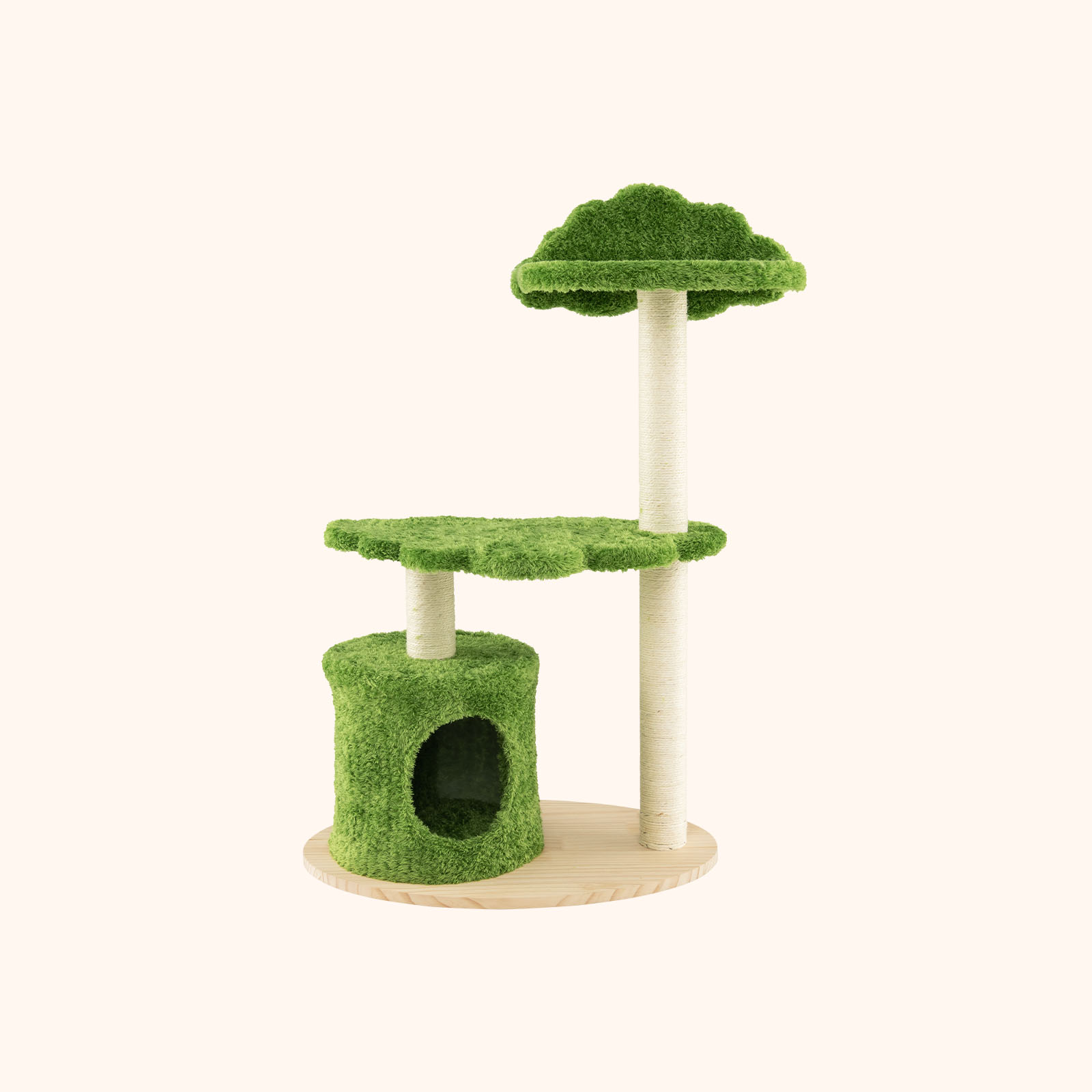 Furfurst 97CM Cute Cat Tree with Fully Wrapped Sisal Scratching Posts