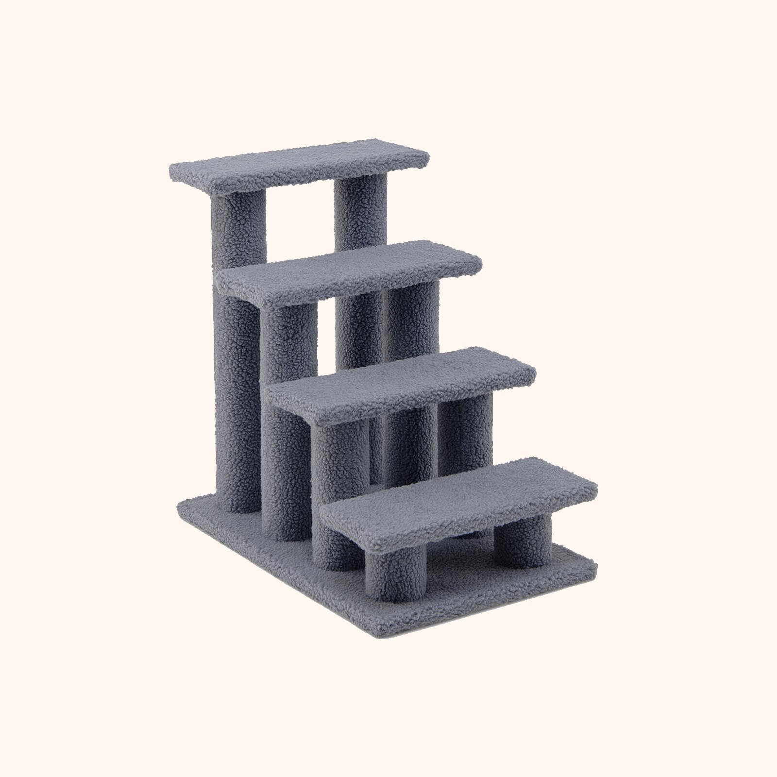 Furfurst 4-Step Pet Stairs with Portable Design for Cats and Dogs