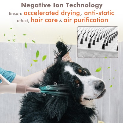 Dog Cat Hair Blower with Negative Ion Function and Adjustable Temperature