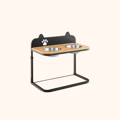 Furfurst Metal Raised Dog Bowl Stand with 2 Stainless Steel Food Water Bowls for Medium/Large Dogs