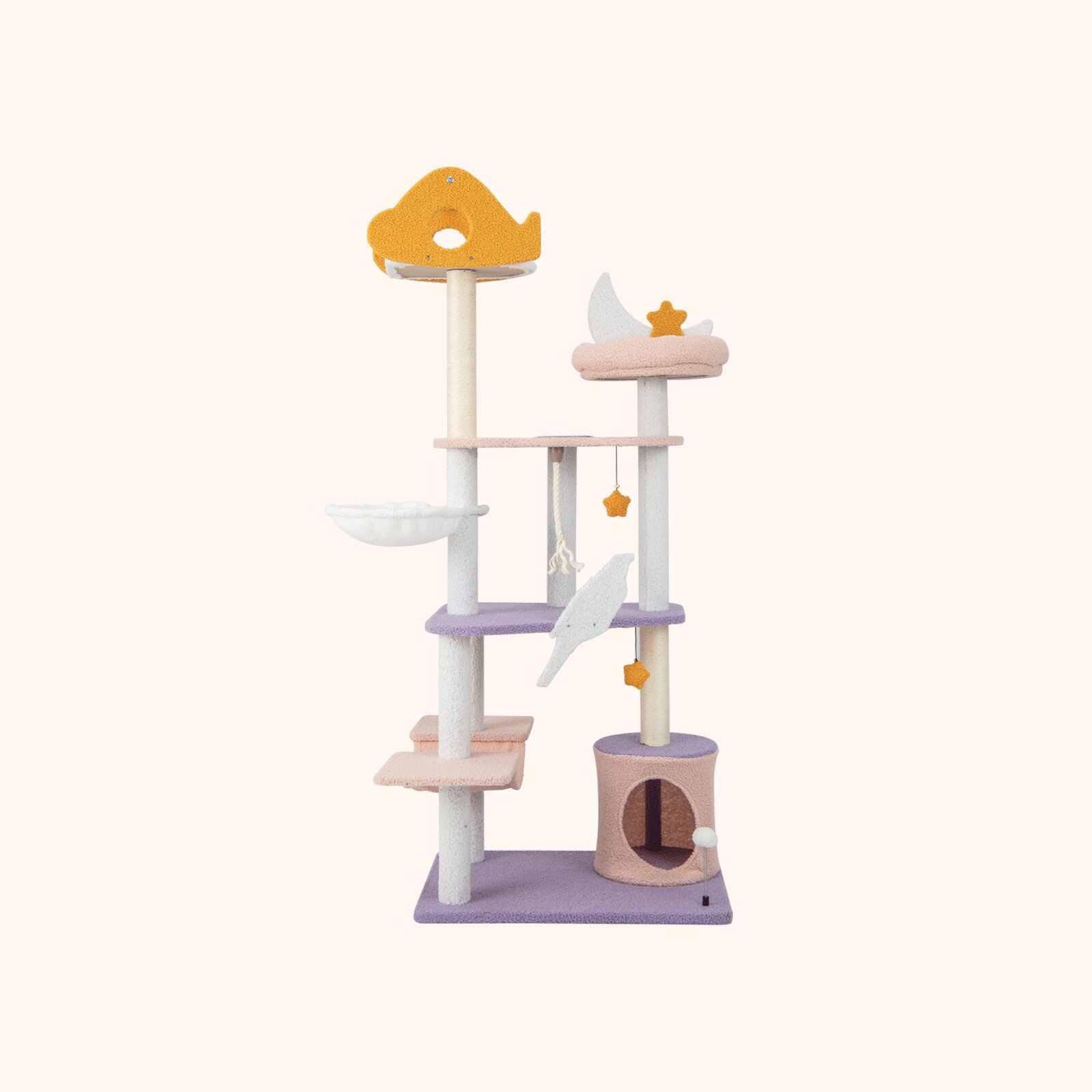 Furfurst 167cm Multi-level Tall Cat Tower with Sisal Covered Scratching Posts