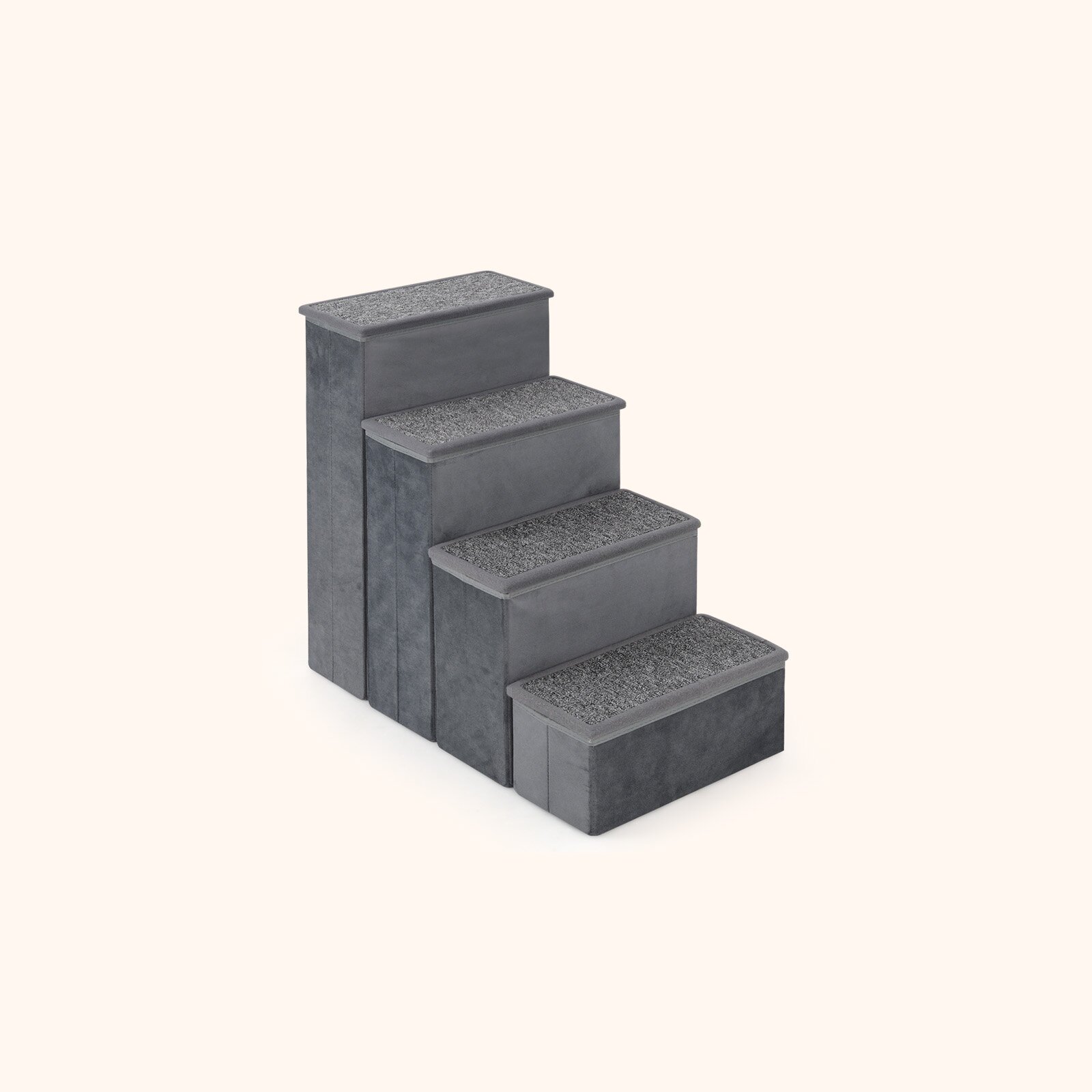 Furfurst 4-Step Non-slip Foldable Dog Ramp with Adjustable Steps