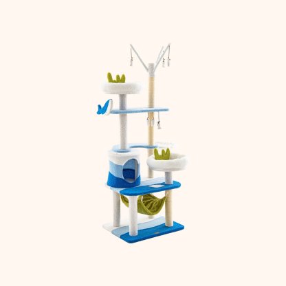 Furfurst Multi-level Ocean-themed Cat Tree with Sisal Covered Scratching Posts