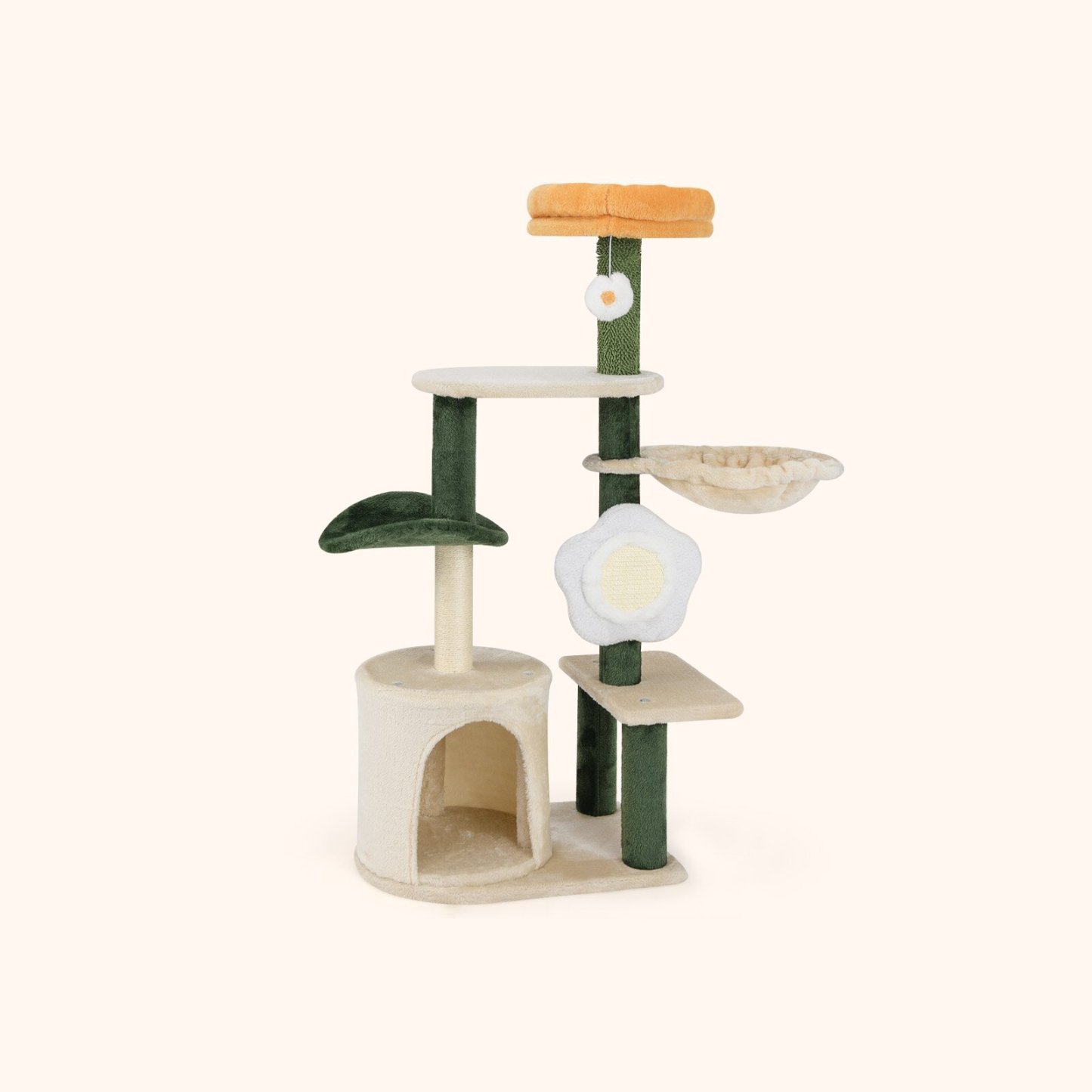 Furfurst Flower Cat Tree for Indoor Kitty Tower with Plush Top Perch
