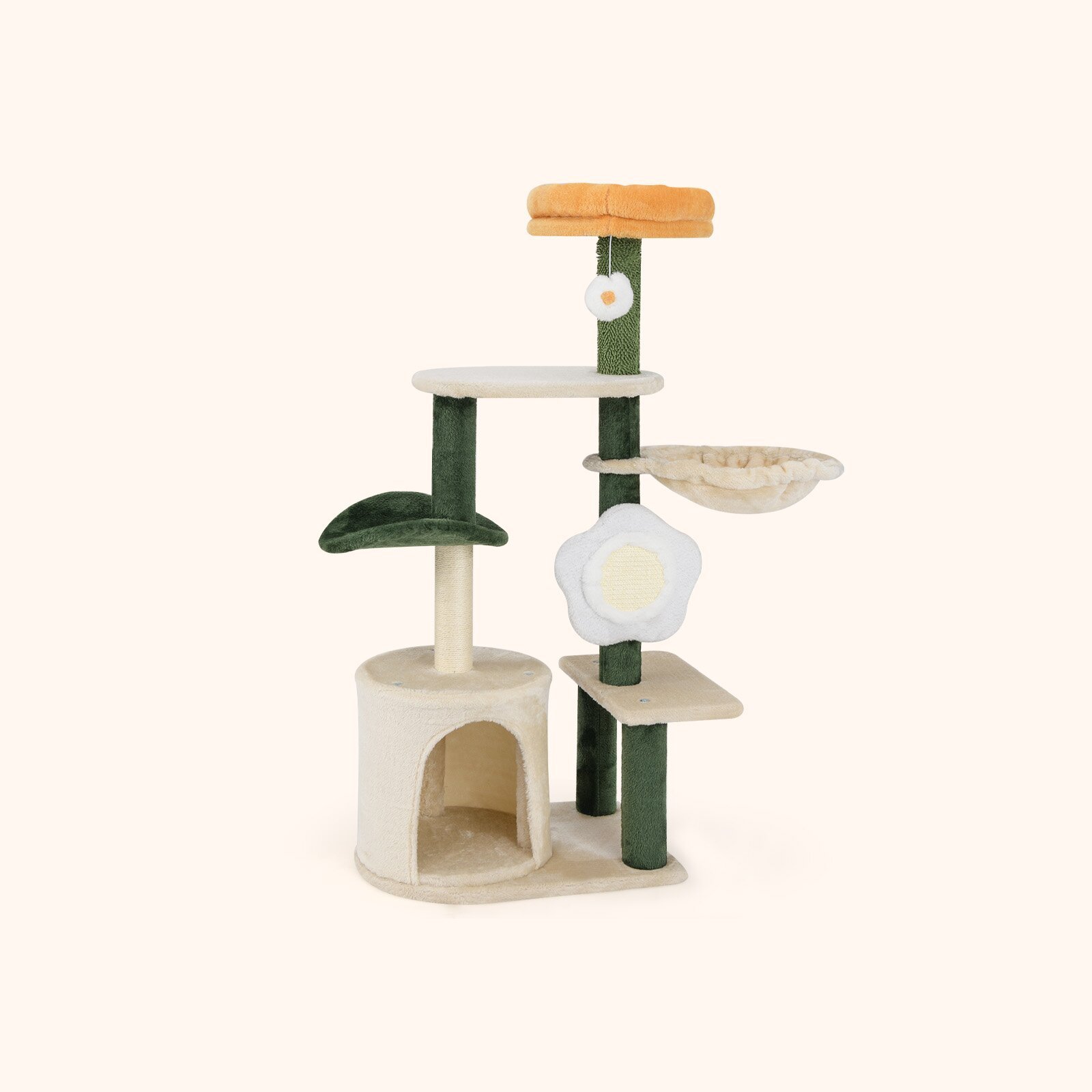 Furfurst Flower Cat Tree for Indoor Kitty Tower with Plush Top Perch