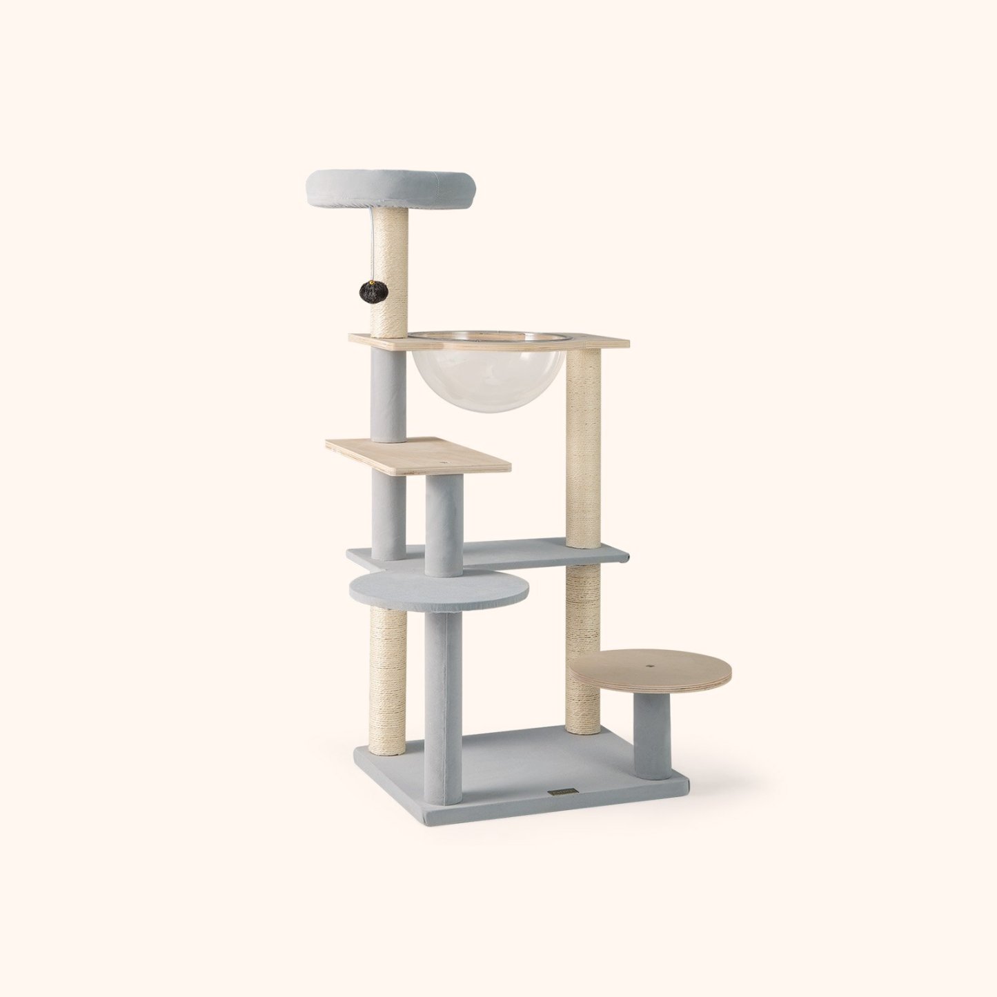 Furfurst Multi-level Modern Cat Tree with Removable Padded Top Perch