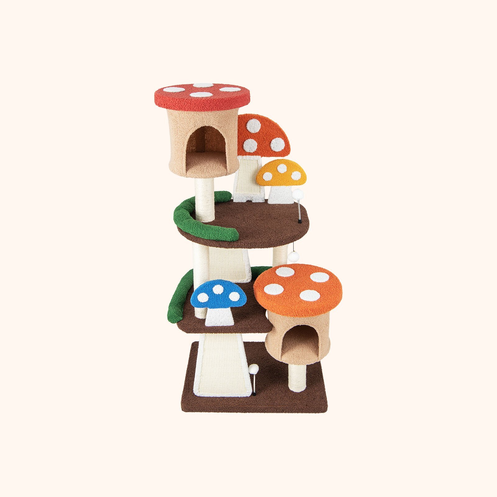 Furfurst 4-In-1 Cat Tree with Condo and Platform Cat Tower with Sisal Post