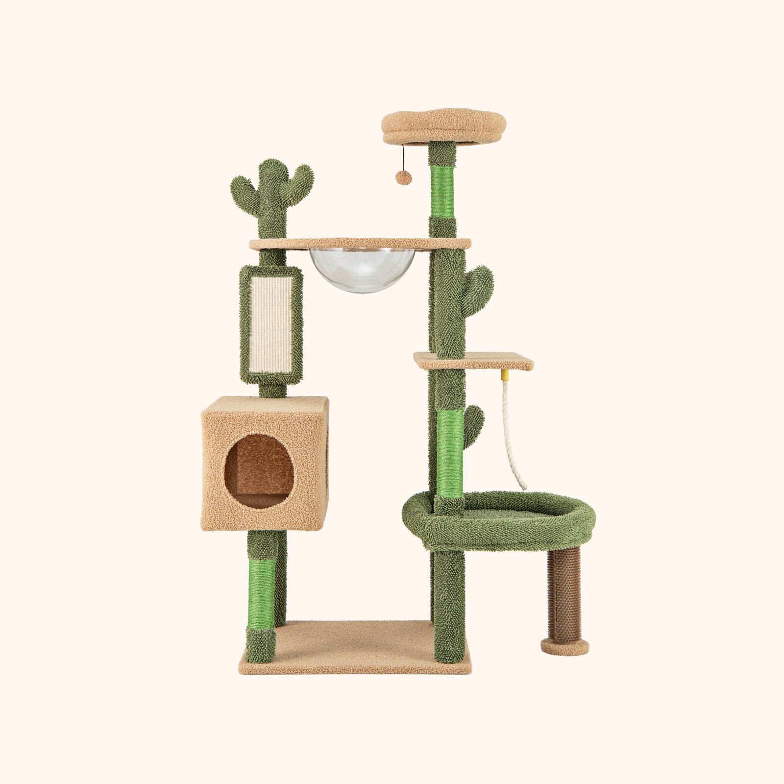 Furfurst 150cm Cactus Cat Tree for Indoor Cats with Sisal Scratching Posts and Board