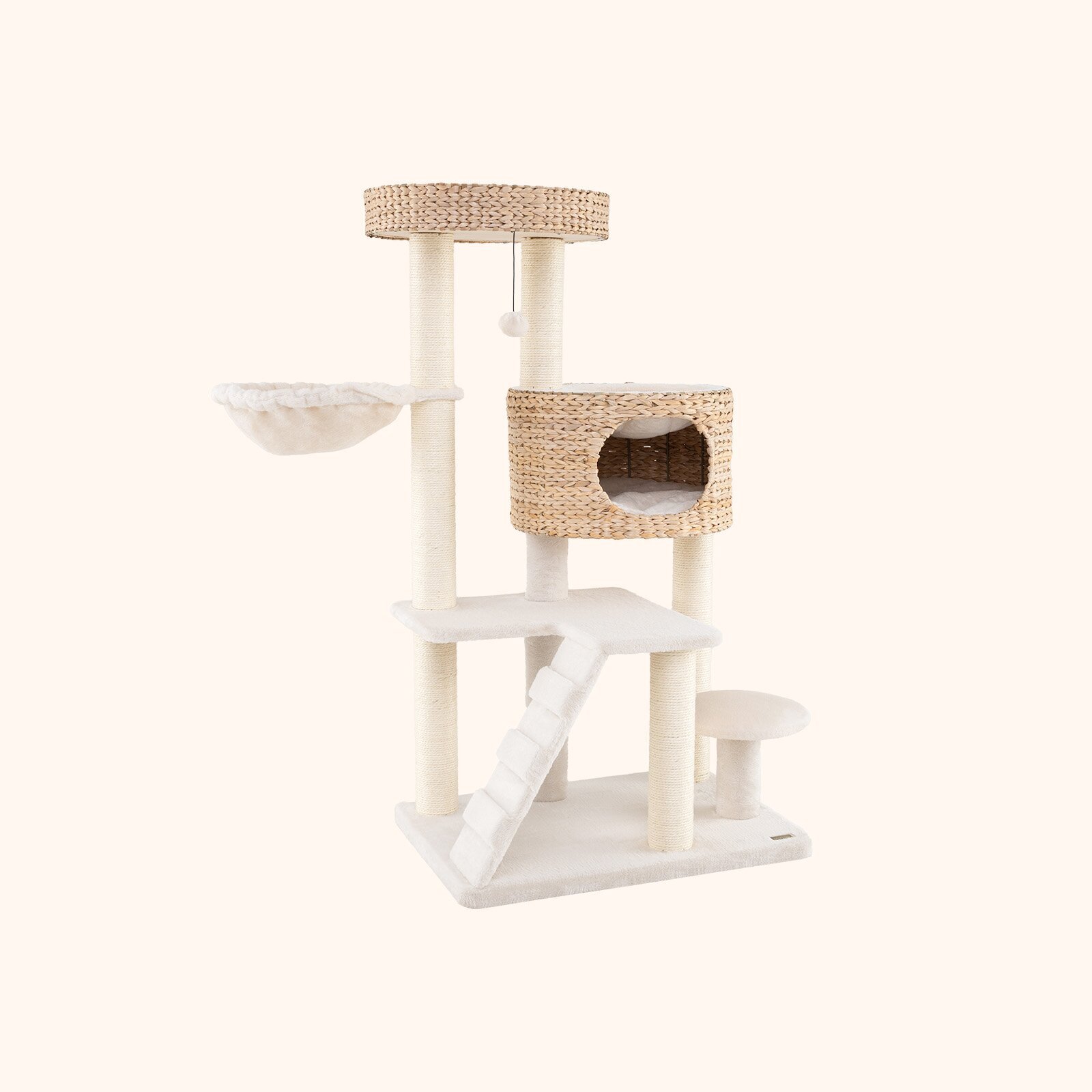 Furfurst Cat Tree with Hanging Basket and Ladder for Indoor Cats