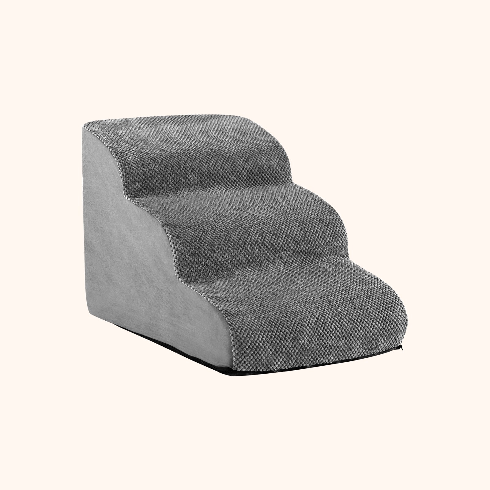 Furfurst 3-Tier Foam Dog Ramp with High-Density Sponge and Silicone Paw Prints