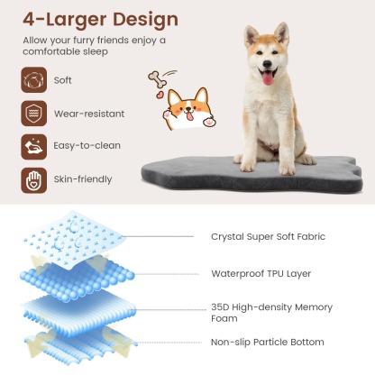 Furfurst Orthopedic Dog Bed with Memory Foam Support for Pet